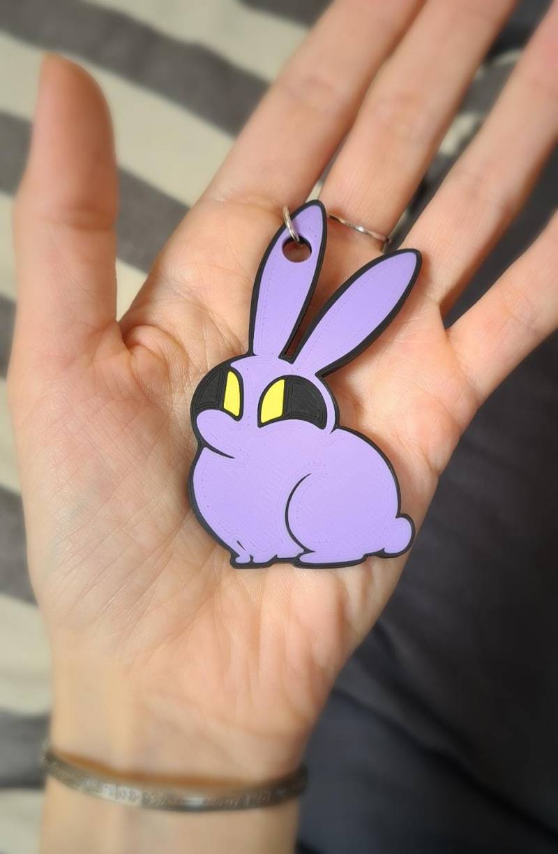 The Amazing Digital Circus Bunny Jax 3D-Printed Keychain The Amazing Digital Circus Bunny Jax 3D-Printed Keychain von 3DMurcDeBurgh