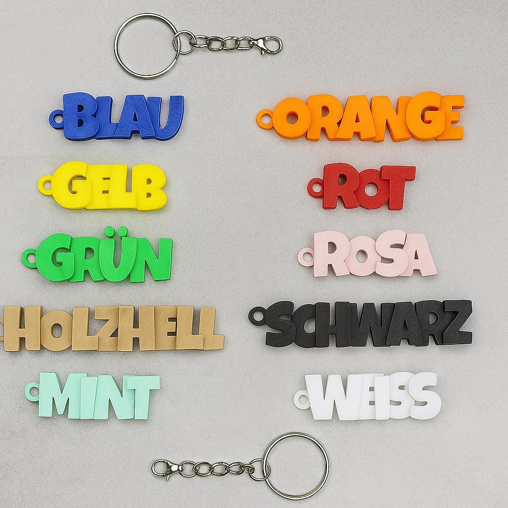 Personalisierter Schlüsselanhänger Mit Namen - 3D-Druck Geschenk Mitbringsel Anhänger Für Rucksack Oder Schultasche Personalisierter Schlüsselanhänger Mit Namen - 3D-Druck Geschenk Mitbringsel Anhänger Für Rucksack Oder Schultasche von 3DServiceWueste