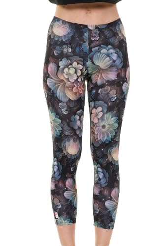 3Elfen Baumwoll Leggings Capri Leggins Sommer 3/4 Beinlänge halblang Damen Frauen leicht XXLmagic von 3Elfen