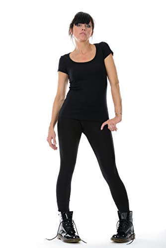 3Elfen Leggin Damen Viskose leicht Sommer L schwarz von 3Elfen