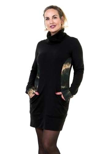 3Elfen Winterkleid Sweatkleid Winterkleid Langarm Minikleid Langer Pullover - Nebelwald XXL von 3Elfen