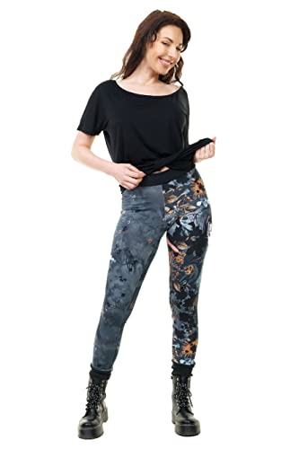 DREI Elfen Leggins Frauen Mädchen Damen Baumwolle Baumwolle Winter Sommer 4XL Eisblume von 3Elfen