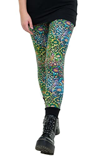 DREI Elfen Leggins Frauen Mädchen Damen Baumwolle Baumwolle Winter Sommer M flauschi Flower von 3Elfen