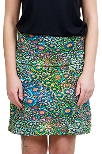 Sommer Jersey Minirock Mini Rock kurzer Rock Damen A Linie L Flauschi Flower von 3Elfen