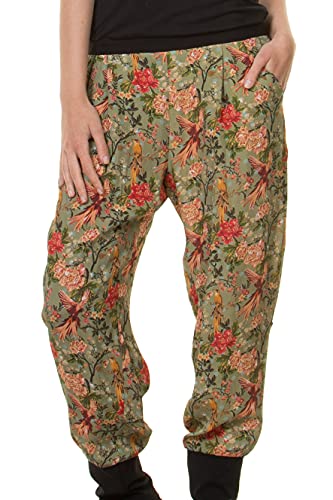 Sommerhose Fliederhose DREI Elfen locker geschnitten leichte Hose Damen Blusenstoff Paradiesvogel L von 3Elfen