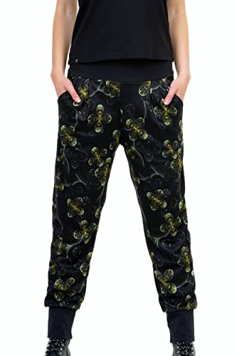 Yoga Hose Sporthose im Boyfriend Baggy Style Yogahose von 3 Elfen Freizeithose Jogginghose Electric Flower S von 3Elfen