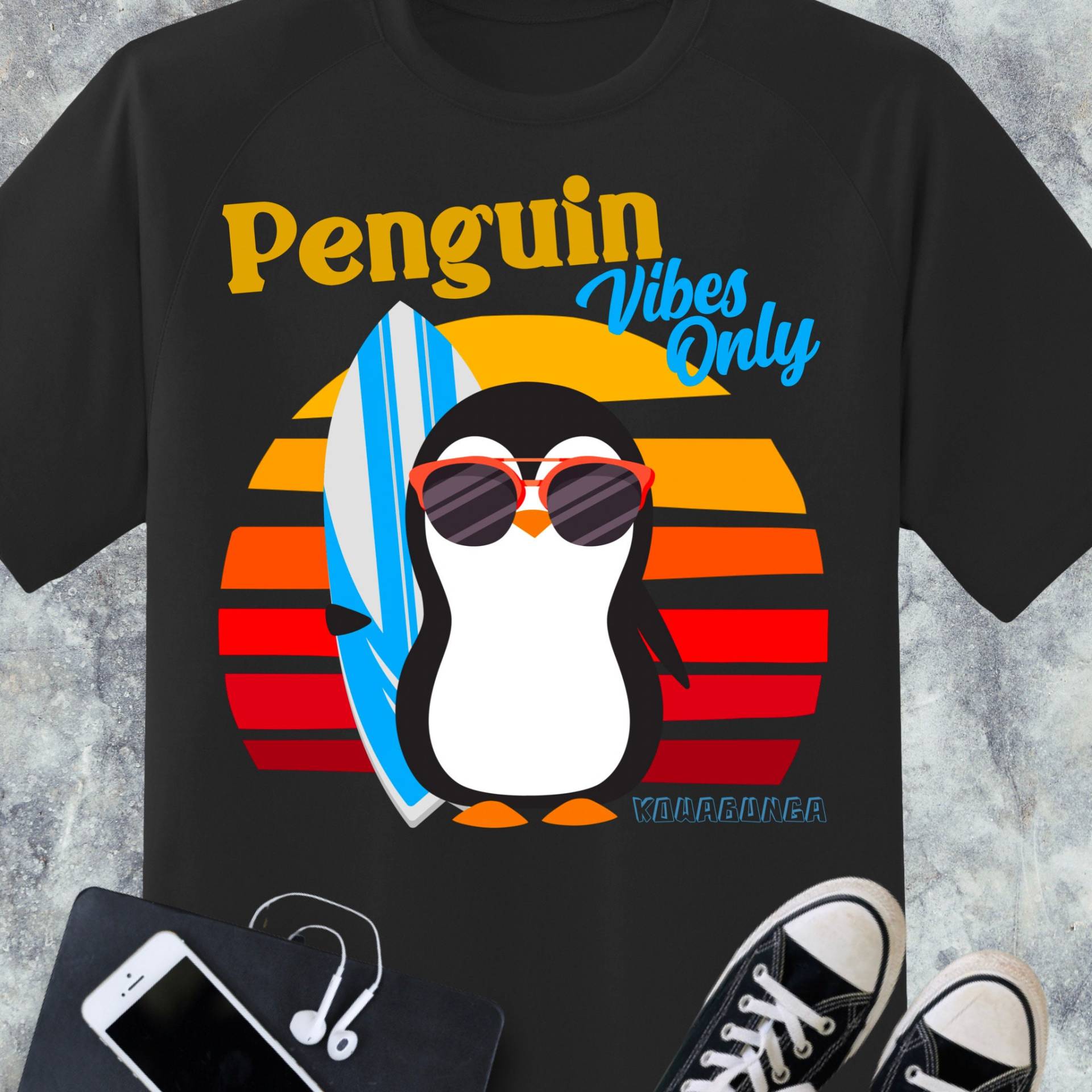 Pinguin T-Shirt, I Just Love Penguins, Just A Girl Who Loves Good Vibes Only Shirt von 3EyedRavenDesigns