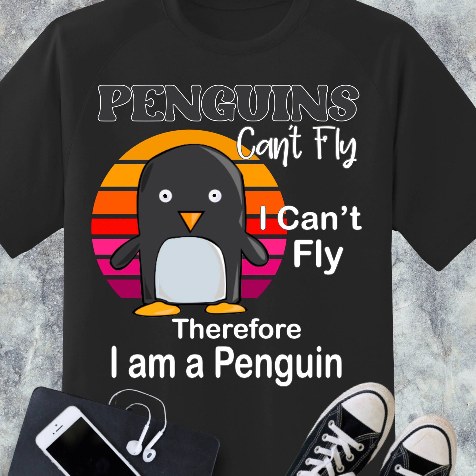 Pinguine Cant Fly, Just A Girl Who Loves Pinguine, Really Like Peace Love Süßes Pinguin Shirt, I Love Geschenk von 3EyedRavenDesigns