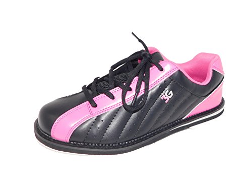 EMAX | Bowling-Schuhe - 3G - Kicks | Bowlingschuh Damen Herren für Rechts- und Linkshänder | Schwarz Pink | Schuhgröße 36,5 (US 6,5) von EMAX Bowling Service GmbH MAXIMIZE YOUR GAME