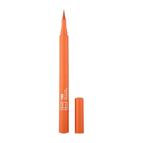 3INA MAKEUP - The Color Pen Eyeliner 188 - Orange Flüssiger Eyeliner - 10h Langhaltende Matte Eyelinerstift mit Präzision Spitze- Hochpigmentiert Flüssig liner - Vegan - Cruelty Free von 3ina