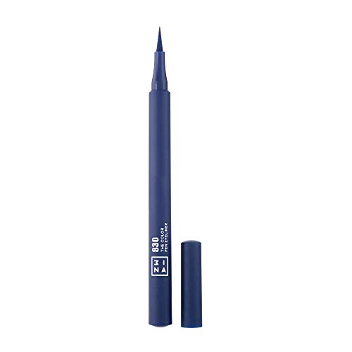3INA MAKEUP - The Color Pen Eyeliner 830 - Navy Blau Flüssiger Eyeliner - 10h Langhaltende Matte Eyelinerstift mit Präzision Spitze- Hochpigmentiert Flüssig liner - Vegan - Cruelty Free von 3ina