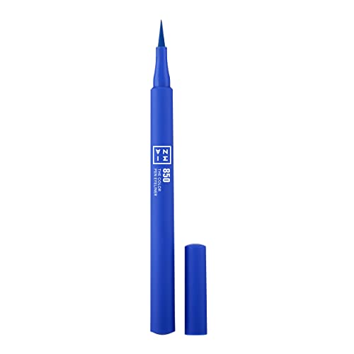 3INA MAKEUP - The Color Pen Eyeliner 850 - Blau Flüssiger Eyeliner - 10h Langhaltende Matte Eyelinerstift mit Präzision Spitze- Hochpigmentiert Flüssig liner - Vegan - Cruelty Free von 3ina