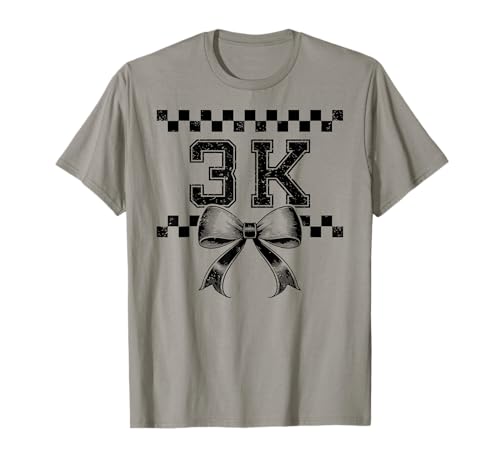 I'm Ready for 3K Preppy Girly Coquette Bow Girl Pre K3 PK3 T-Shirt von 3K Level Unlocked Kid First Day Pre Kindergarten 3