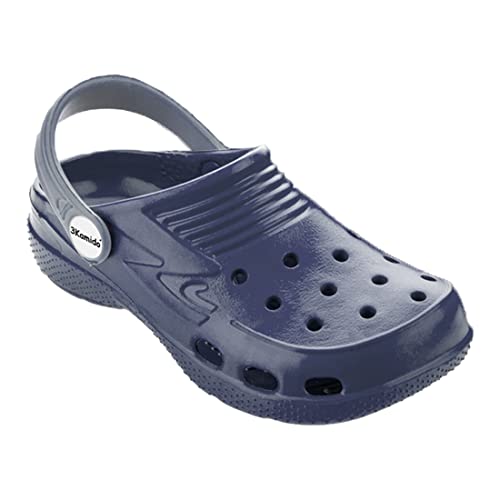 3Kamido® Croco Kids schöne Clogs Kinder Gartenschuhe Badelatschen Sandkasten Camping Jungen und Mädchen (Marineblau, 25) von 3Kamido