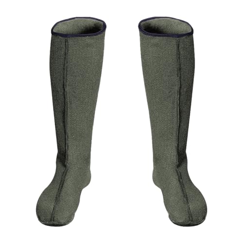 3Kamido® Filz Stiefel Socken Innenschuhe Innenstiefel für Regenstiefel LANG Damen Herren Socke ERWÄRMUNGSEINLAGE AUS Filz Thermosocken Olivgrün 37/38 von 3Kamido