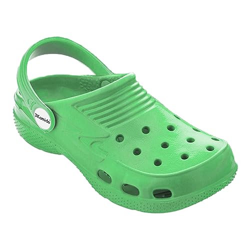 3Kamido Croco Kids schöne Clogs Kinder Gartenschuhe Badelatschen Sandkasten Camping Jungen und Mädchen (Mint, 31) von 3Kamido
