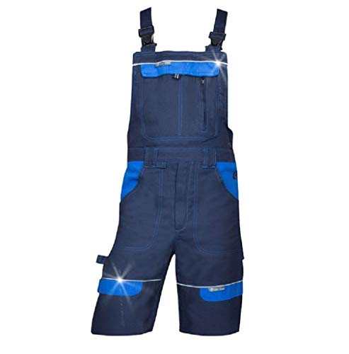 3Kamido Herren Shorts kurzen Arbeitshosen, 100% Baumwolle, Arbeitsshorts Professionell - Sehr Stabile, Strapazierfähige Shorts, Arbeitshose Gartenhose, Bundhose, Gartenshorts (46, Blau) von 3Kamido