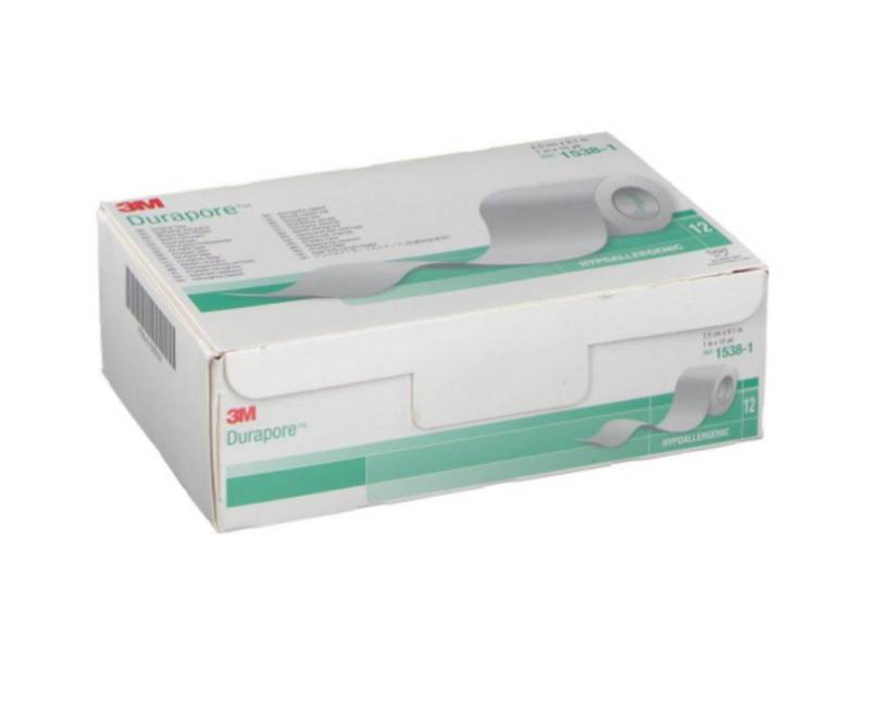 3M Deuschland GmbH Wundpflaster DURAPORE Silkpflaster 2,5 cm x 9,1 m Rolle (Spar Set, 1 St., Wundversorgung Pflaster, Fixierpflaster), Wasserabweisendes Pflaster von 3M Deuschland GmbH