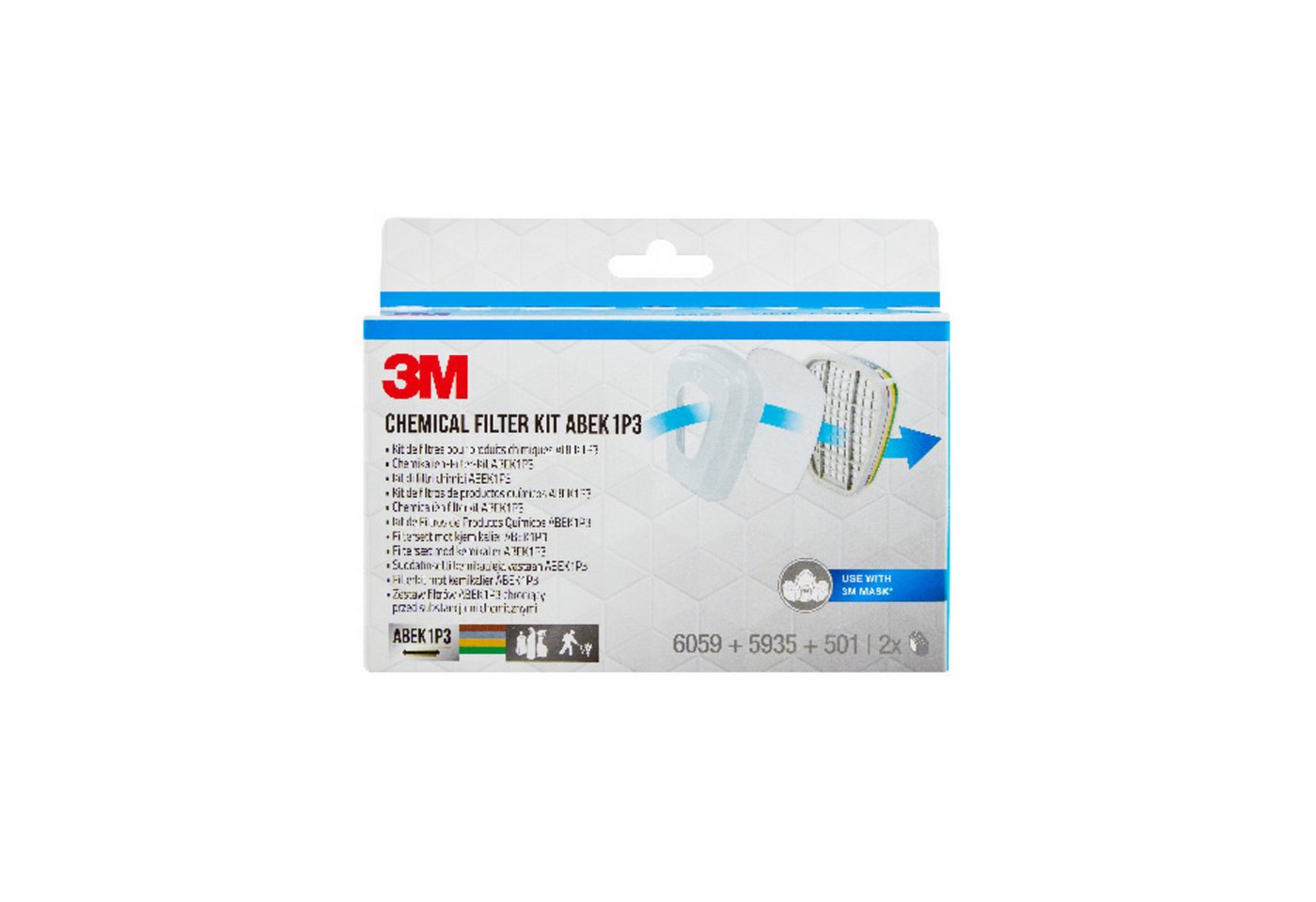 3M Nitril-Handschuhe Filterkit ABEK1P3 6004PRO1 (4 Stück) von 3M