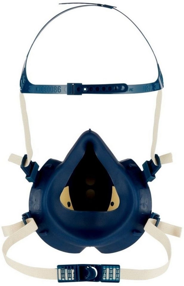 3M Nitril-Handschuhe Halbmaske 4251+BC1 blau/weiß von 3M