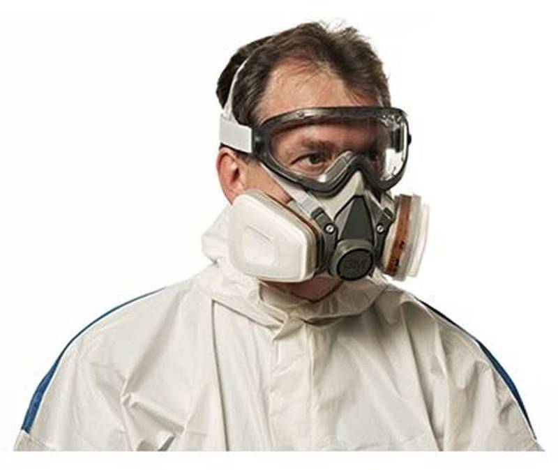 3M Nitril-Handschuhe Halbmaske 6002C Mehrweg inkl. Wechselfilter grau von 3M