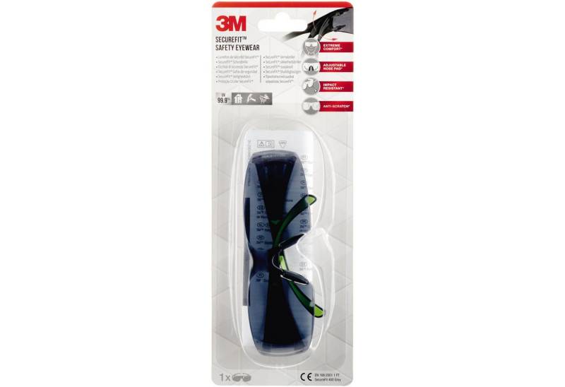 3M Nitril-Handschuhe Schutzbrille SecureFit SF400GC1 von 3M