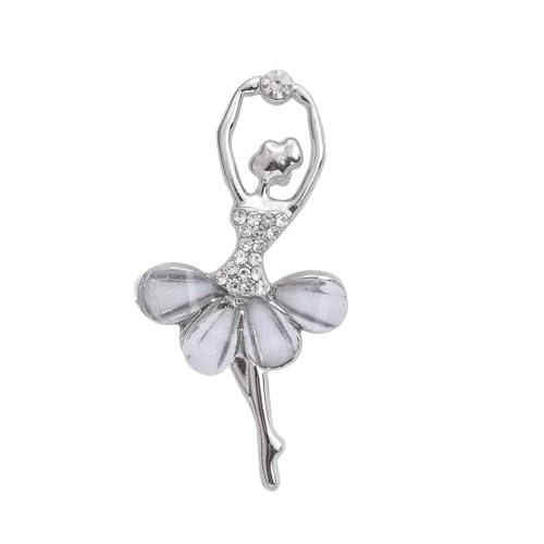 3MOG7Y1 Damen-Brosche mit Ballerina-Elfenperlen und Strasssteinen, Emaille, Small, Achat 3MOG7Y1 Damen-Brosche mit Ballerina-Elfenperlen und Strasssteinen, Emaille, Small, Achat von 3MOG7Y1