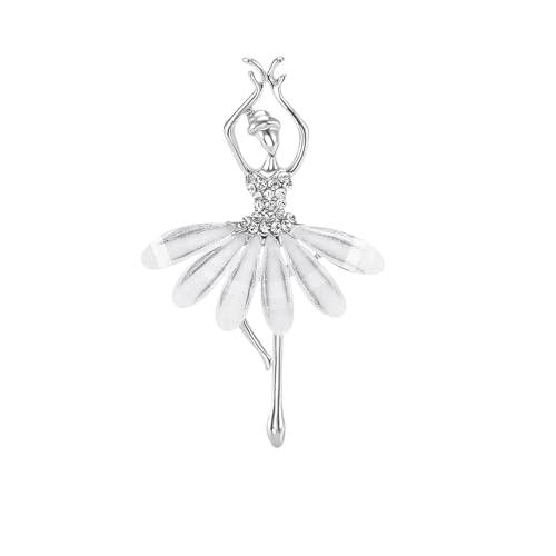 3MOG7Y1 Damen-Brosche mit Ballerina-Elfenperlen und Strasssteinen, Emaille, Small, Achat von 3MOG7Y1