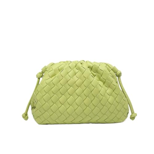3MOG7Y1 Kleine Umhängetasche aus weichem PU-Leder für Damen, gewebte Umhängetasche, kleine Umhängetasche für Damen, Handtaschen, Kuriertaschen, Hellgrün, Medium 3MOG7Y1 Kleine Umhängetasche aus weichem PU-Leder für Damen, gewebte Umhängetasche, kleine Umhängetasche für Damen, Handtaschen, Kuriertaschen, Hellgrün, Medium von 3MOG7Y1