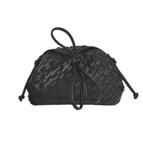 3MOG7Y1 Kleine Umhängetasche aus weichem PU-Leder für Damen, gewebte Umhängetasche, kleine Umhängetasche für Damen, Handtaschen, Kuriertaschen, Schwarz , Medium 3MOG7Y1 Kleine Umhängetasche aus weichem PU-Leder für Damen, gewebte Umhängetasche, kleine Umhängetasche für Damen, Handtaschen, Kuriertaschen, Schwarz , Medium von 3MOG7Y1
