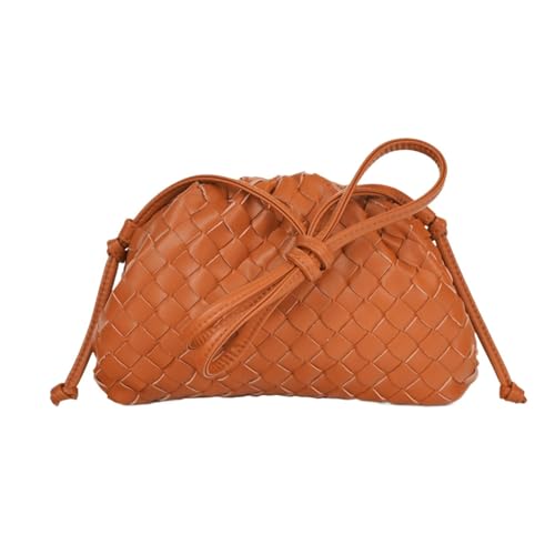 3MOG7Y1 Kleine Umhängetasche aus weichem PU-Leder für Damen, gewebte Umhängetasche, kleine Umhängetasche für Damen, Handtaschen, Kuriertaschen, braun, Medium 3MOG7Y1 Kleine Umhängetasche aus weichem PU-Leder für Damen, gewebte Umhängetasche, kleine Umhängetasche für Damen, Handtaschen, Kuriertaschen, braun, Medium von 3MOG7Y1