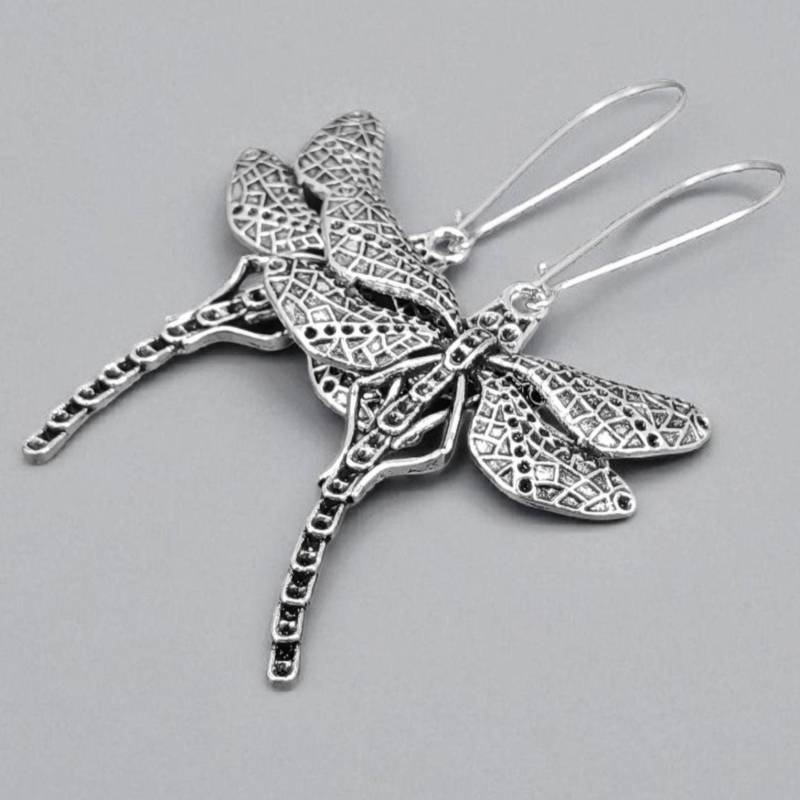 Dragonfly Statement Silber Ohrringe, Groß, Insekt, Käfer, Natur Schmuck, Frühling, Gärtner Geschenk, 3 Petunia Place von 3PetuniaPlace