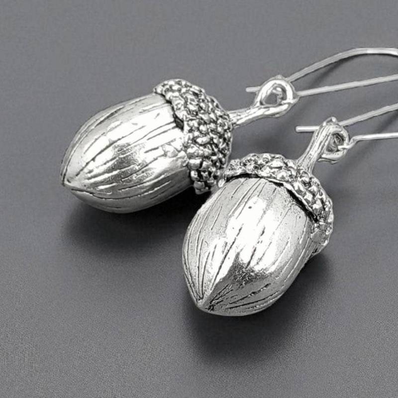 Eichel Eichel-Ohrringe, Eichel-Nuss, Waldlaube, Laubbaum, Botanik Dendrologie, Baumpfleger Geschenk, Eichel Schmuck von 3PetuniaPlace