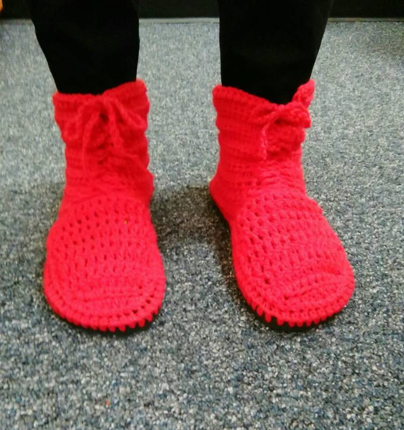 Gehäkelte Rote Stiefel von 3SandK