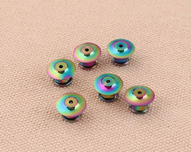 10Pcs Pin Backs Metall Regenbogenfarbe Keepers Dekoration Für Tasche Bekleidung Handgemachte Accessoires von 3SistersWishes