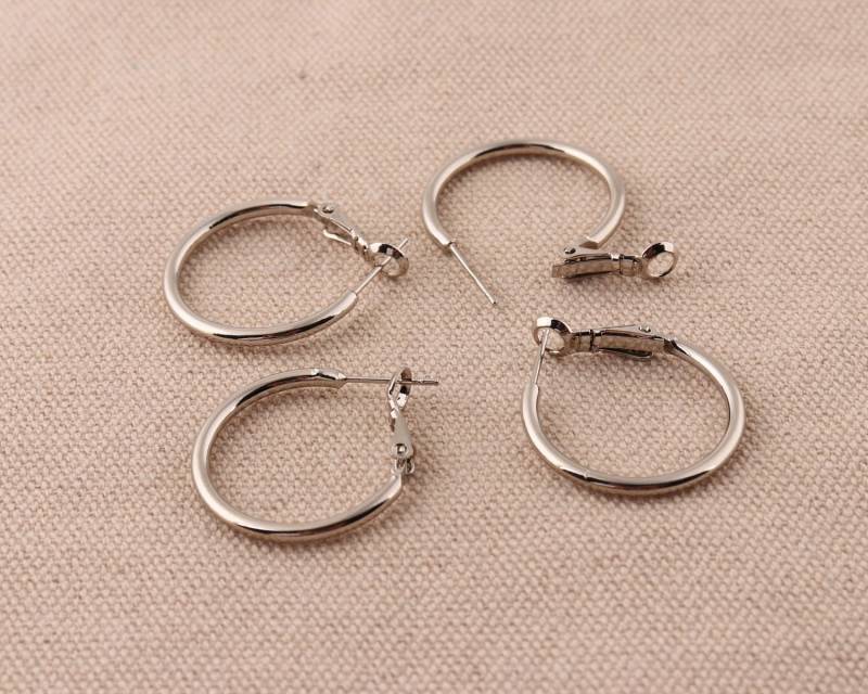 12 Paare | 24Pcs Versilbert Ohrringe, Loop Hoop Ohrring, Finding Studs Earring, Schmuck Earrings Für Frauen Mädchen Geschenk von 3SistersWishes
