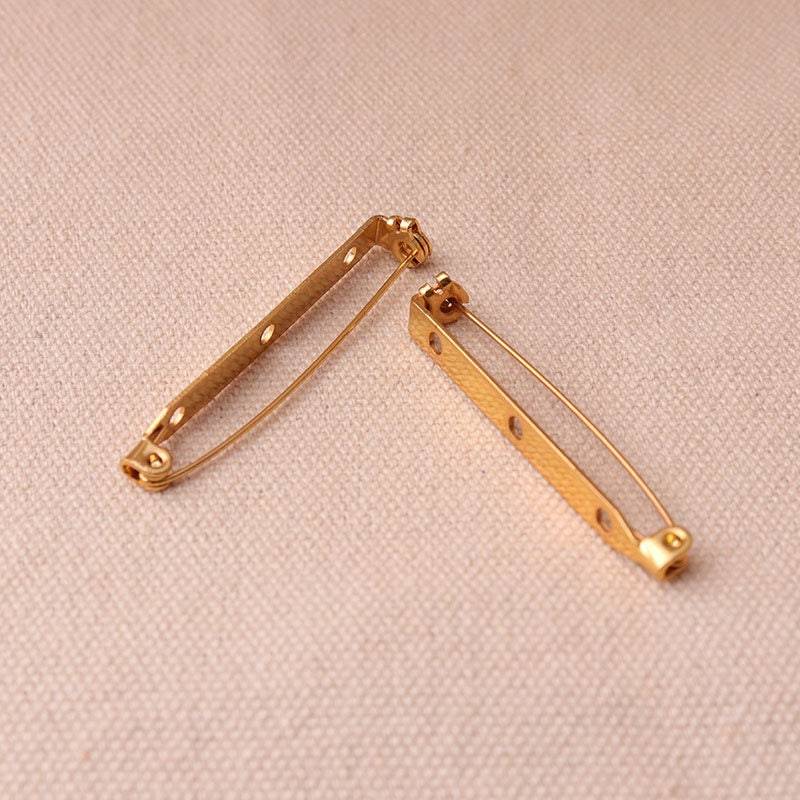 12 Stück Brosche Pin 40 7mm Gold Pins Mit Rolle Sicherheitsverschluss Farbe Bar Back Base von 3SistersWishes