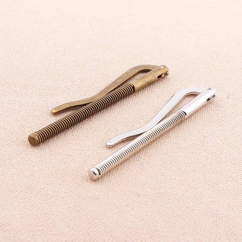 2 Stück 80mm Lange Brieftasche Hardware Liefert Silber Und Bronze Feder-Geld-Clip Für Machen von 3SistersWishes
