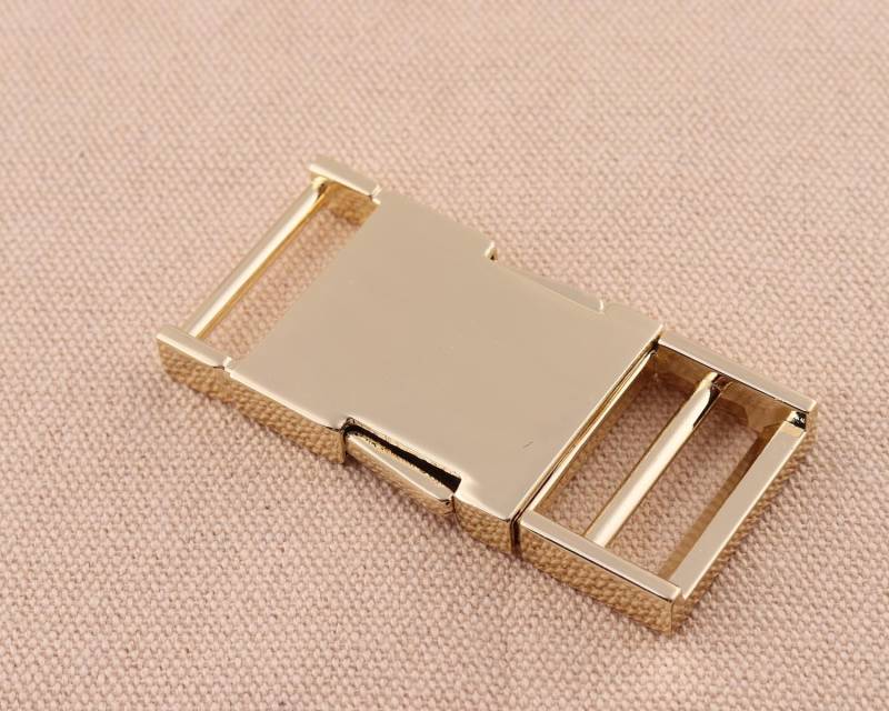2Pcs/Lot 1"25mm Quick Side Release Buckles Gold-Farbstreifen Gürtel-Schnallen Für Das Löschen Von Hunde-Hals-Bag Diy Hardware-Zubehör von 3SistersWishes