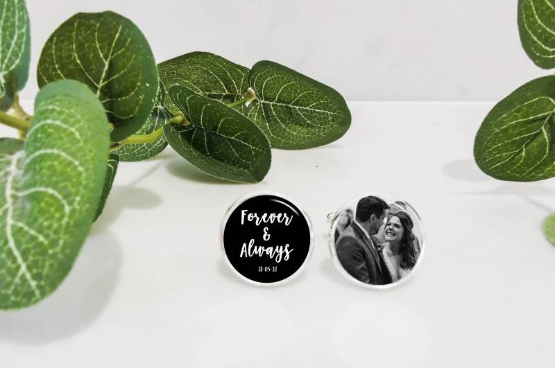 Für Immer Und Manschettenknöpfe, Memorial Foto Bräutigam Personalisierte Ehemann Manschettenknöpfe Zu Sein, 925 von 3StoriesandCo