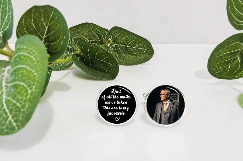 Papa All Der Spaziergänge, Die Wir Genommen Haben, Gedenk-Manschettenknöpfe, Foto-Manschettenknöpfe, Manschettenknöpfe Des Bräutigams von 3StoriesandCo