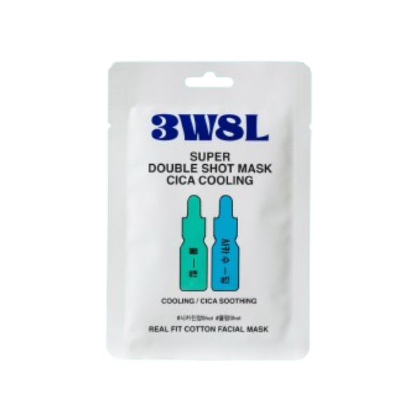 3W8L - Super Double Shot Mask Cica Cooling - 1stück 3W8L - Super Double Shot Mask Cica Cooling - 1stück von 3W8L