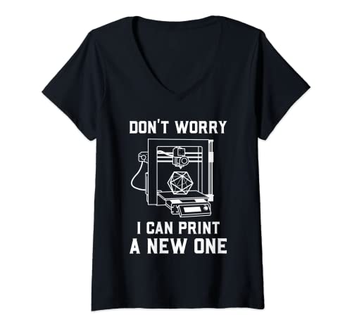 Damen 3d-drucker Männer Frauen Technologie Nerd Geek Modeling T-Shirt mit V-Ausschnitt von 3d-drucker Geek Nerd Tech Geschenk Für