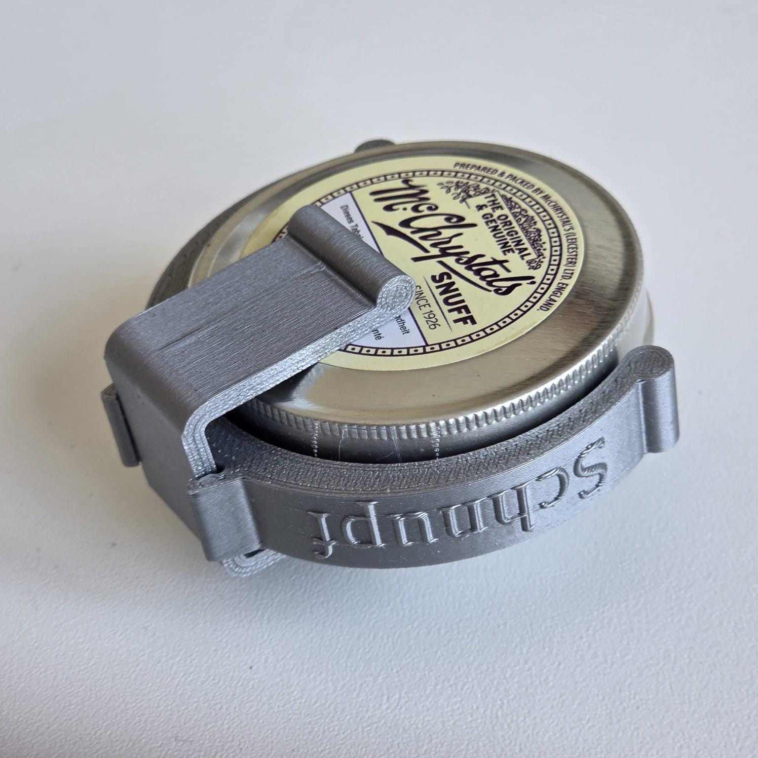 Schnupftabak-Halter Mcchrystal's 10G - Beschriftet Mit "Schnupf" Und "Priiis" Schnupftabak-Halter Mcchrystal's 10G - Beschriftet Mit "Schnupf" Und "Priiis" von 3dGuidoSchweiz