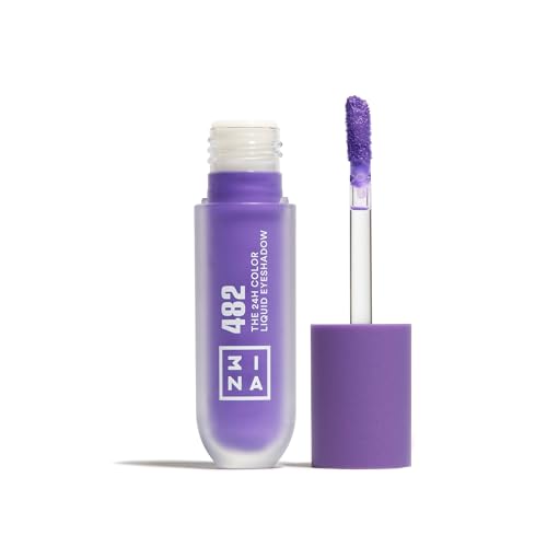 3INA MAKEUP - The 24H Color Liquid Eyeshadow 482 - Elektrisches Violett Flüssiger Lidschatten - 24H Langanhaltende - Wasserfeste Formel - Leichte und Cremige Textur - Vegan - Cruelty Free von 3ina