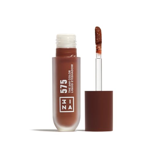 3INA MAKEUP - The 24H Color Liquid Eyeshadow 575 - Klassisches Braun Flüssiger Lidschatten - 24H Langanhaltende - Wasserfeste Formel - Leichte und Cremige Textur - Vegan - Cruelty Free von 3ina