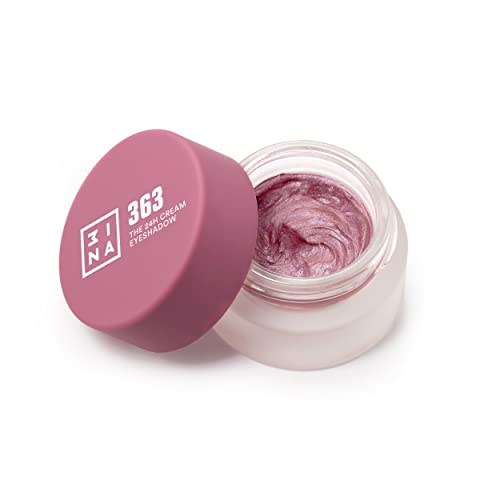 3INA MAKEUP - The 24H Cream Eyeshadow 363 - Rosa Lidschatten mit Cremige Textur - Mattes Schimmerndes und Glitzer Lidschatten-Finish - Wasserfest Creme Lidschatte - Vegan - Cruelty Free von 3ina