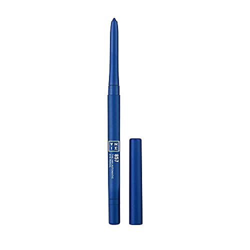 3INA MAKEUP - The 24h Automatic Eye Pencil 857 - Marineblau - Automatisch Einfahrbar Augenstift - Langhaltende Definition - Hochpigmentiert - Schärfer und Bürste Integriert - Vegan - Cruelty Free von 3ina