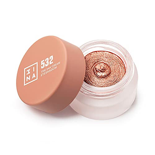 3INA MAKEUP - The 24h Cream Eyeshadow 532 - Bronze Lidschatten mit Cremige Textur - Mattes Schimmerndes und Glitzer Lidschatten-Finish - Wasserfest Creme Lidschatte - Vegan - Cruelty Free von 3ina