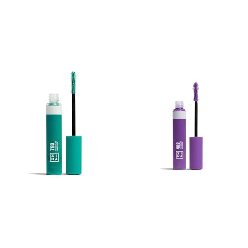 3INA MAKEUP - The Color Mascara 793 + The Color Mascara 482 - Wimperntusche mit Keratin - Umfang und Definition - Bunte Wimperntusche für Empfindliche Augen und Langanhaltende - Vegan - Cruelty Free von 3ina